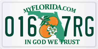 FL license plate 0167RG