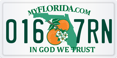 FL license plate 0167RN
