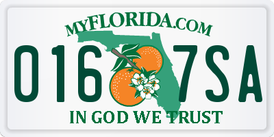 FL license plate 0167SA
