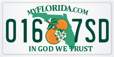 FL license plate 0167SD