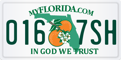 FL license plate 0167SH