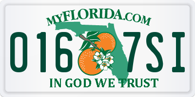 FL license plate 0167SI
