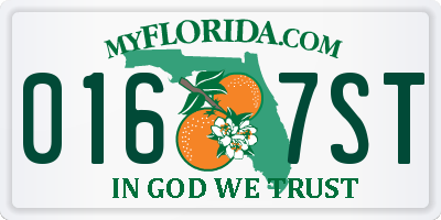 FL license plate 0167ST