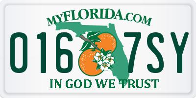 FL license plate 0167SY