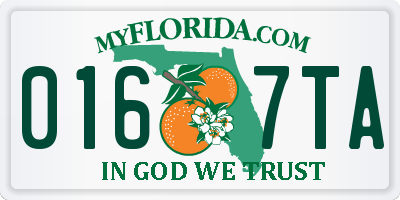 FL license plate 0167TA