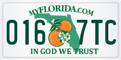 FL license plate 0167TC