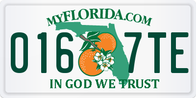 FL license plate 0167TE