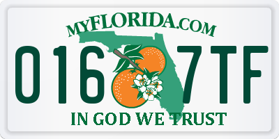FL license plate 0167TF