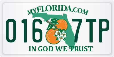 FL license plate 0167TP