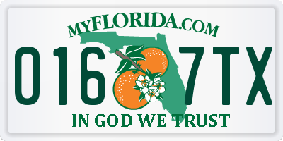 FL license plate 0167TX