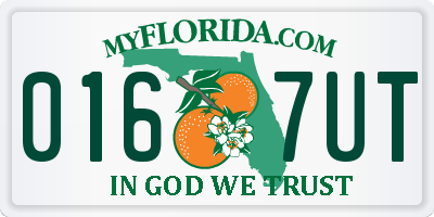 FL license plate 0167UT