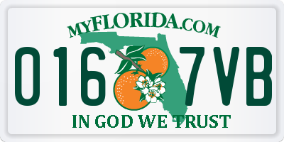 FL license plate 0167VB