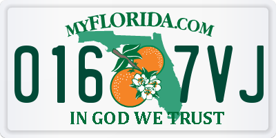FL license plate 0167VJ