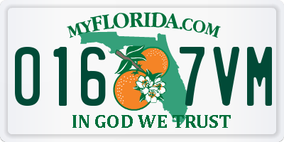FL license plate 0167VM