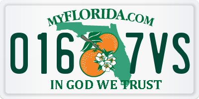 FL license plate 0167VS