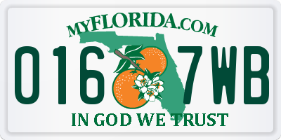 FL license plate 0167WB