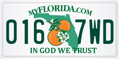 FL license plate 0167WD