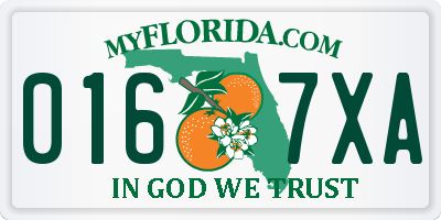 FL license plate 0167XA