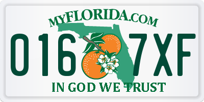 FL license plate 0167XF