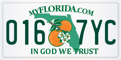 FL license plate 0167YC