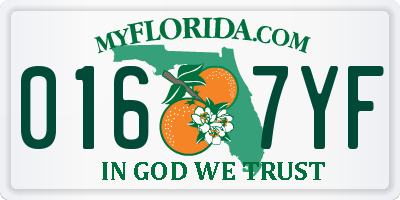 FL license plate 0167YF