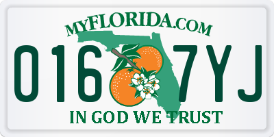 FL license plate 0167YJ