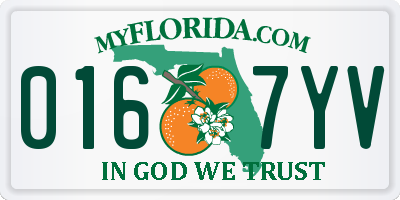 FL license plate 0167YV