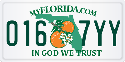 FL license plate 0167YY