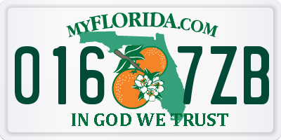 FL license plate 0167ZB