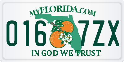 FL license plate 0167ZX
