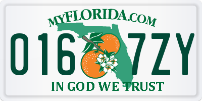 FL license plate 0167ZY