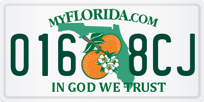 FL license plate 0168CJ