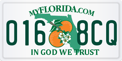 FL license plate 0168CQ