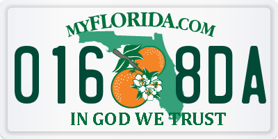 FL license plate 0168DA