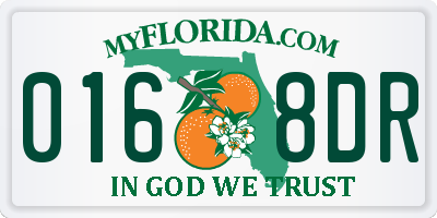 FL license plate 0168DR