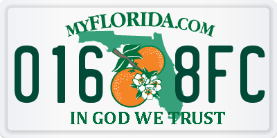 FL license plate 0168FC