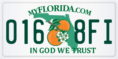 FL license plate 0168FI
