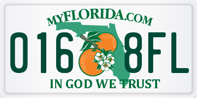 FL license plate 0168FL