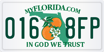 FL license plate 0168FP