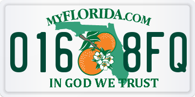 FL license plate 0168FQ