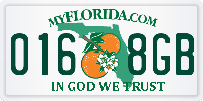 FL license plate 0168GB
