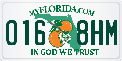 FL license plate 0168HM