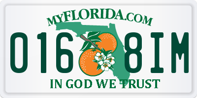 FL license plate 0168IM