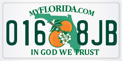 FL license plate 0168JB