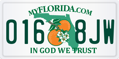 FL license plate 0168JW