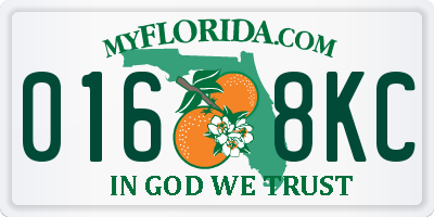 FL license plate 0168KC