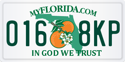 FL license plate 0168KP