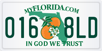 FL license plate 0168LD