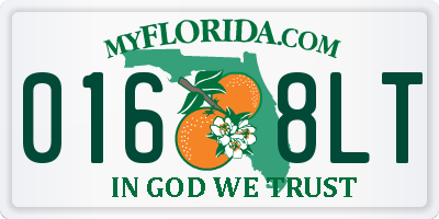 FL license plate 0168LT