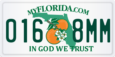 FL license plate 0168MM